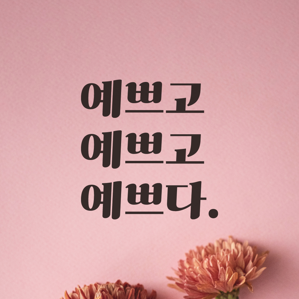 거울 옷가게 카페 레트로 폰트 레터링 스티커 예쁘고 예쁘다 LG-035S 검정 - 상세 이미지 2