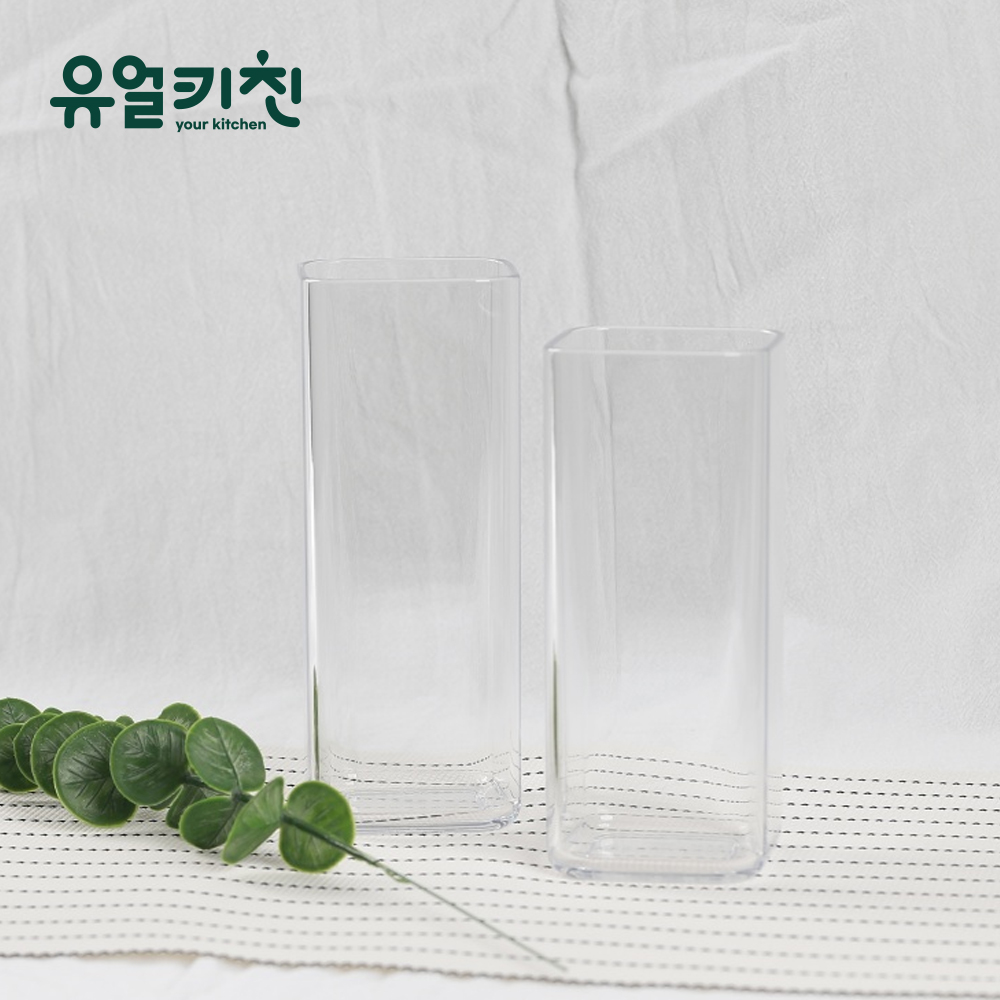 안깨지는컵 트라이탄 사각 컵 아이스컵 15oz - 상세 이미지 3