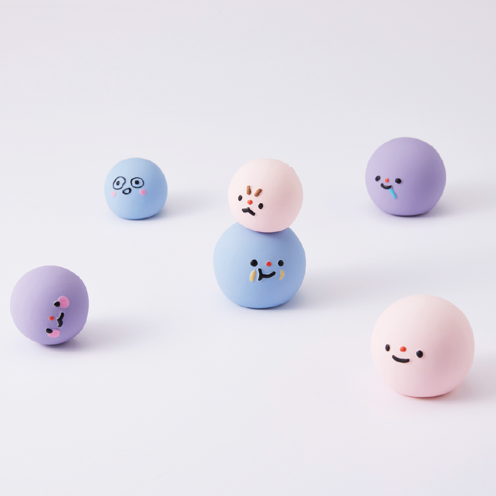 [아아랜드] 동그리 4cm(핑크) 라텍스토이 삑삑이 강아지 분리불안 장난감