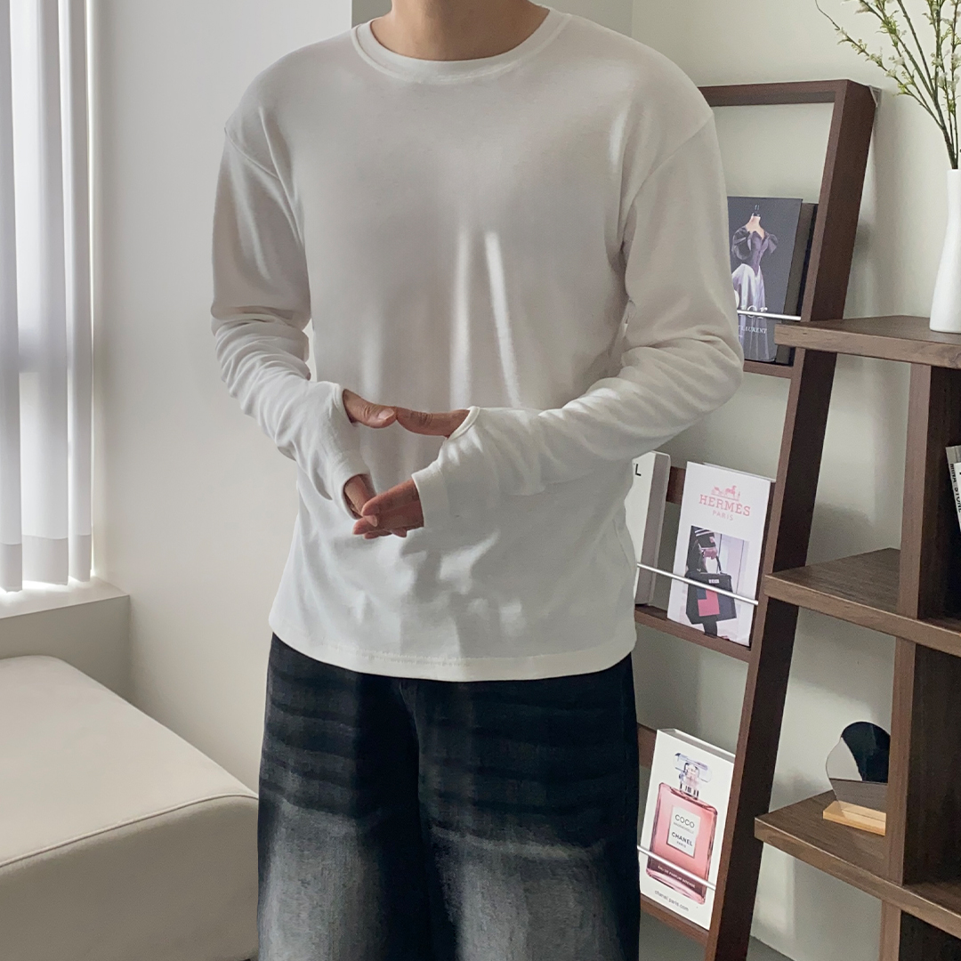 흰색면티 흰티 남자레이어드티 이미지 1