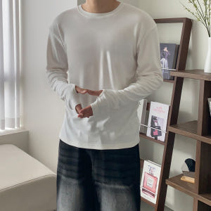 흰색면티 흰티 남자레이어드티 착용 후기 | 사이즈/핏 총정리 - 상품 이미지 1