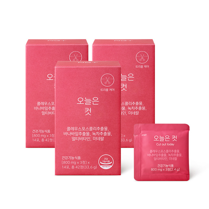 NGT 네츄럴굿띵스 오늘은컷 콜레우스포스콜리 빨간포 혈당다이어트 14포, 3개 제품 이미지