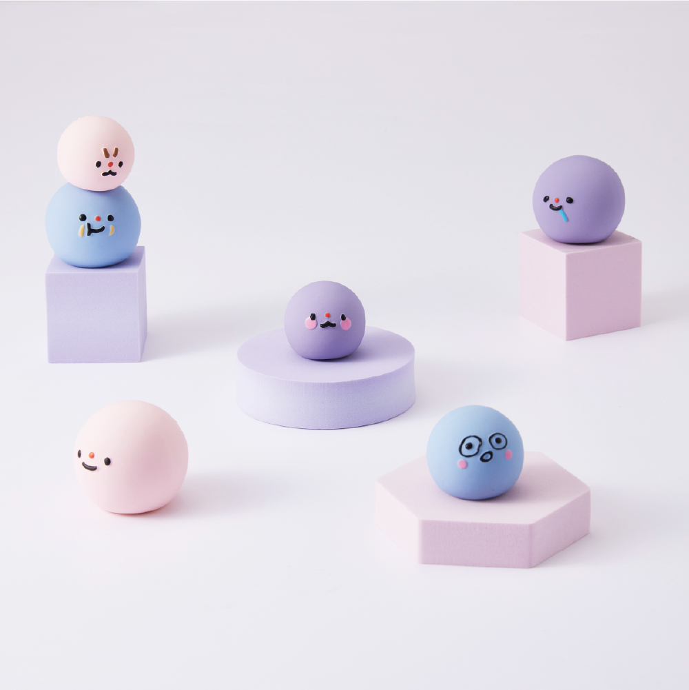 [아아랜드] 동그리 4cm(핑크) 라텍스토이 삑삑이 강아지 분리불안 장난감 이미지 6