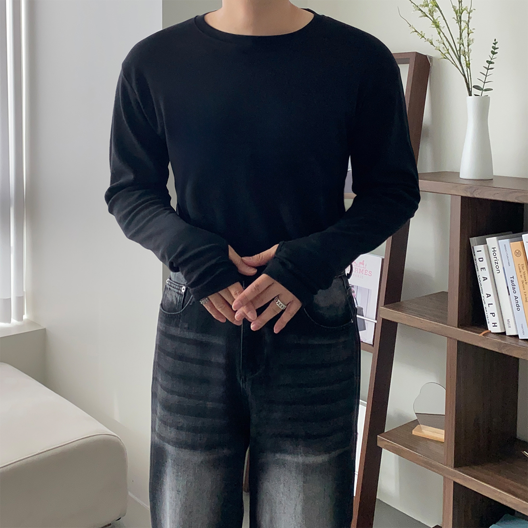 흰색면티 흰티 남자레이어드티 이미지 2