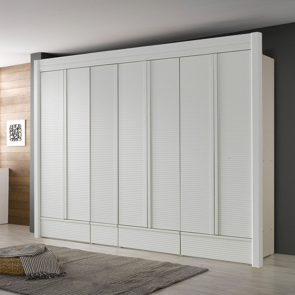 시리즈B 장농 이불장 안방옷장 2590mm 9자장롱 플레인, 화이트
