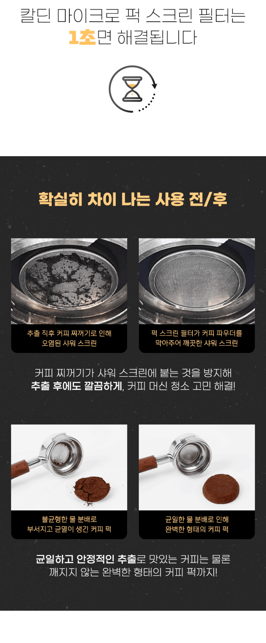 칼딘 0.7mm 슬림 마이크로 타공 퍽 스크린 필터 채널링 방지 판매처 상세 정보 이미지 4