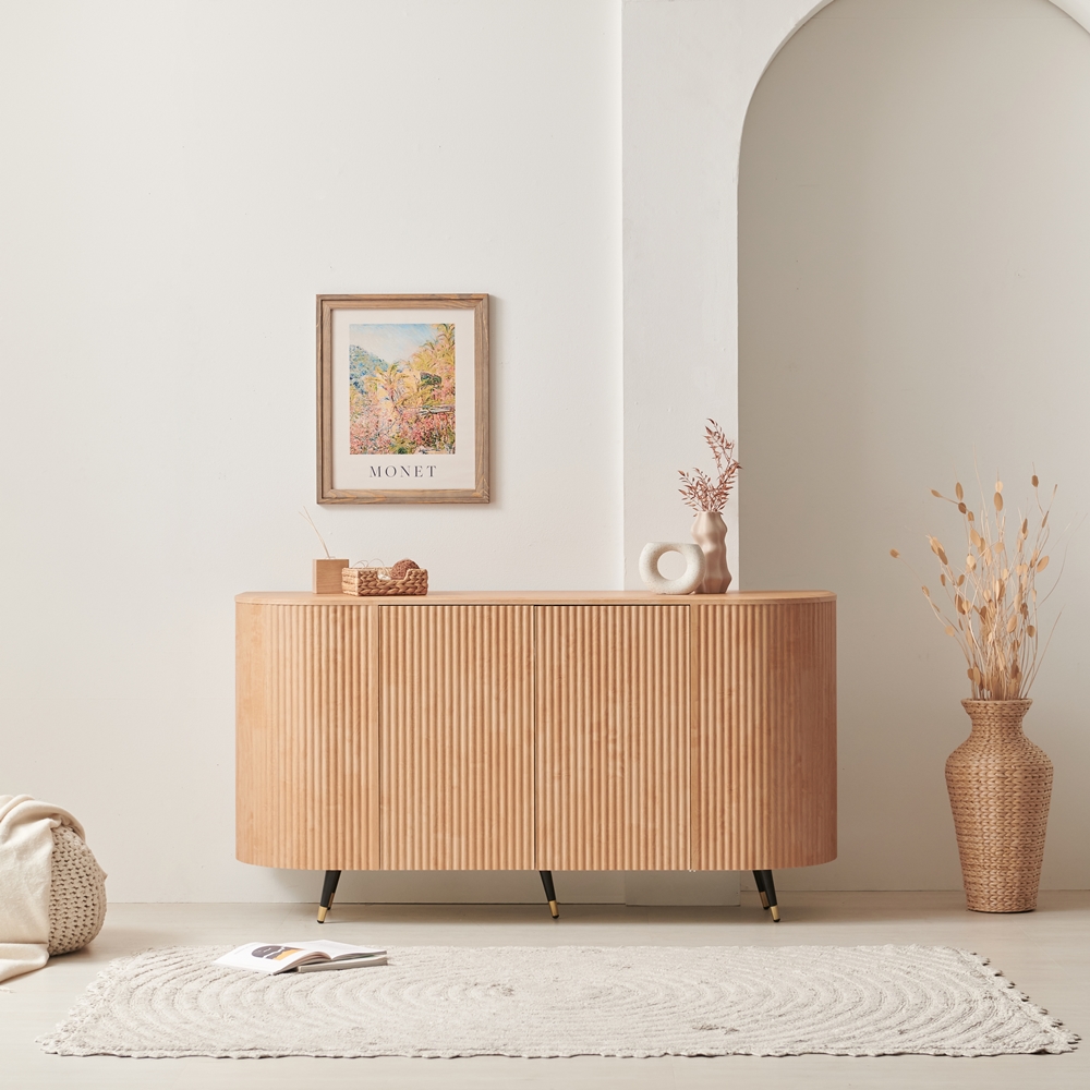 치즈퐁 높은거실장 템바보드 수납장 티비다이 tv장식장 1600