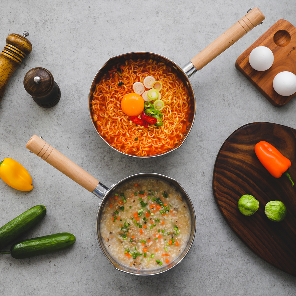 시샘 라면냄비 이유식 스텐 인덕션 함마톤 계량 편수 냄비 16cm