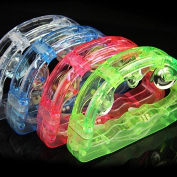 미니 탬버린 업소용 노래방 불빛 LED 야광 파티 소품 15cm - 상세 이미지 3