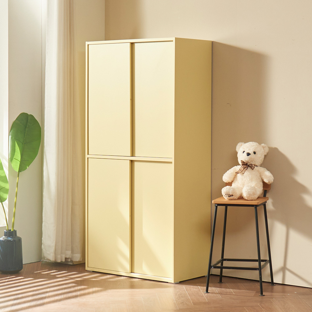 슬라이딩수납장 슬림 높은 틈새 슬라이드 수납장 800x400x1600mm, 6단, 화이트