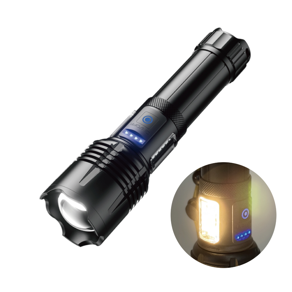 LF03 LED 후레쉬 충전식 줌기능탑재 캠핑 다기능 작업등 휴대용 손전등 써치라이트