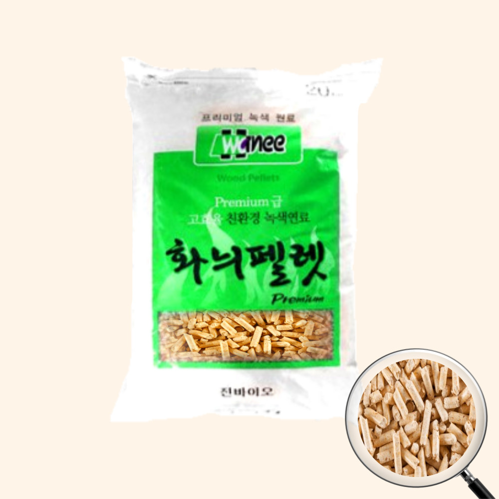 화늬펠릿 우드펠렛 1등급 난방연료 파레트 20KG 50포 1톤 - 상세 이미지 4