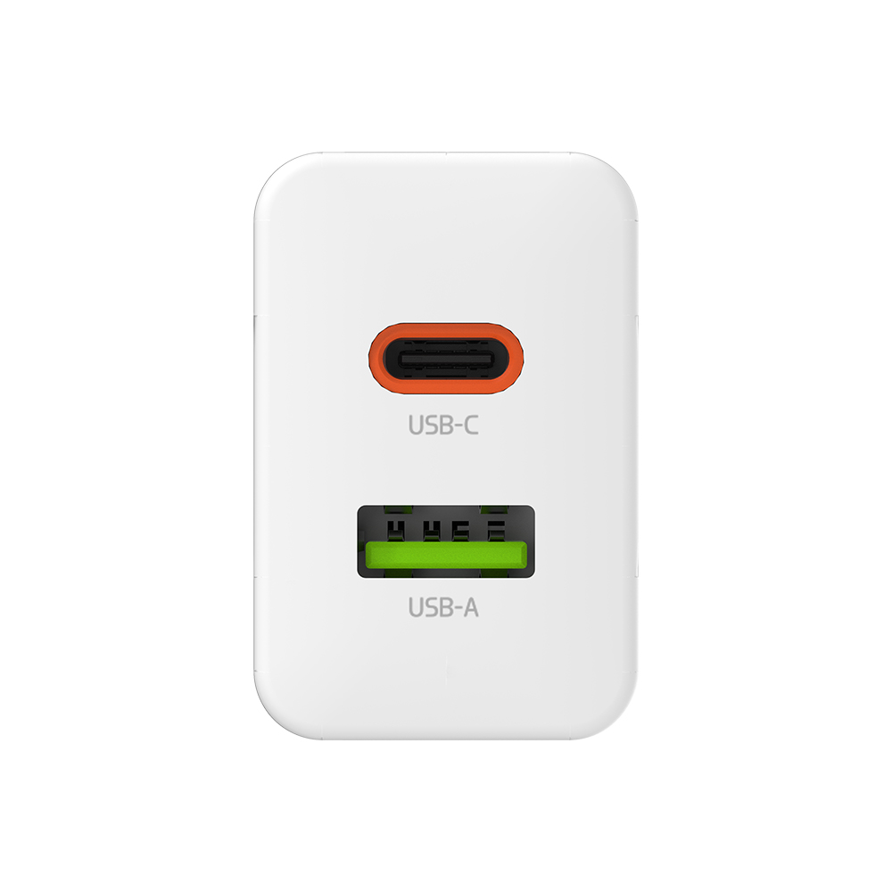 필 Q2D 45W PD 2포트 고속 충전기 어댑터 + 60W 케이블 화이트 - 상세 이미지 3