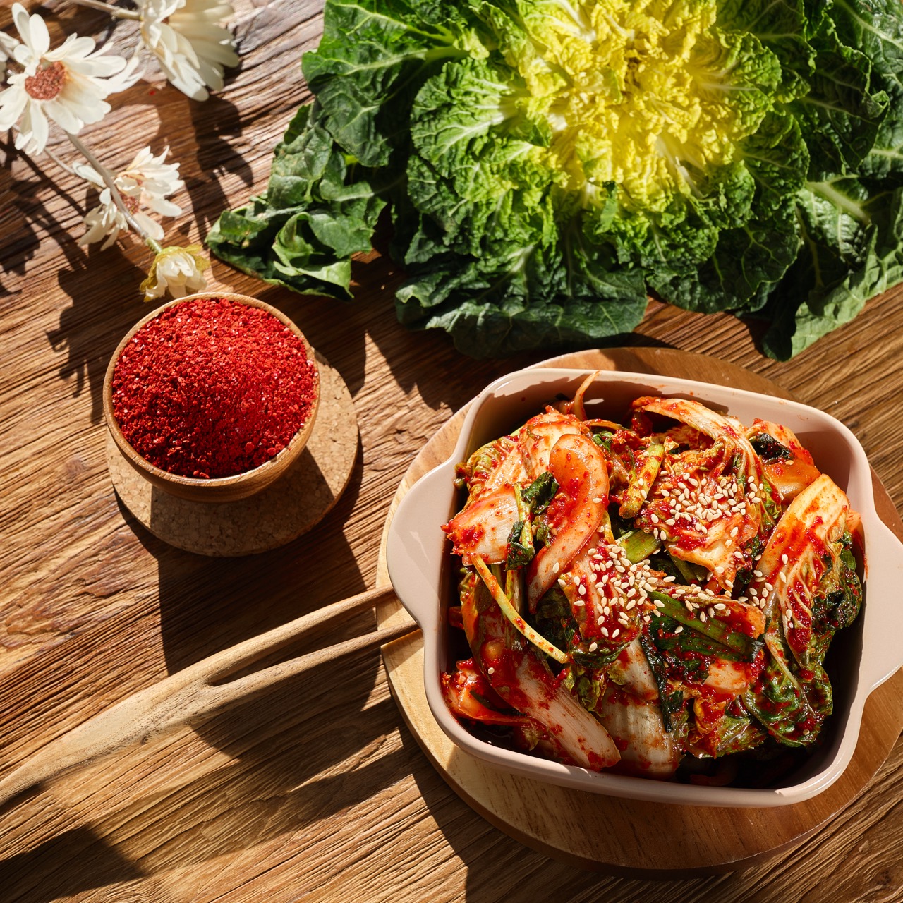 보름달김치 국내산 손수 만든 제철 완도 봄동겉절이 1kg, 1개 - 상세 이미지 2