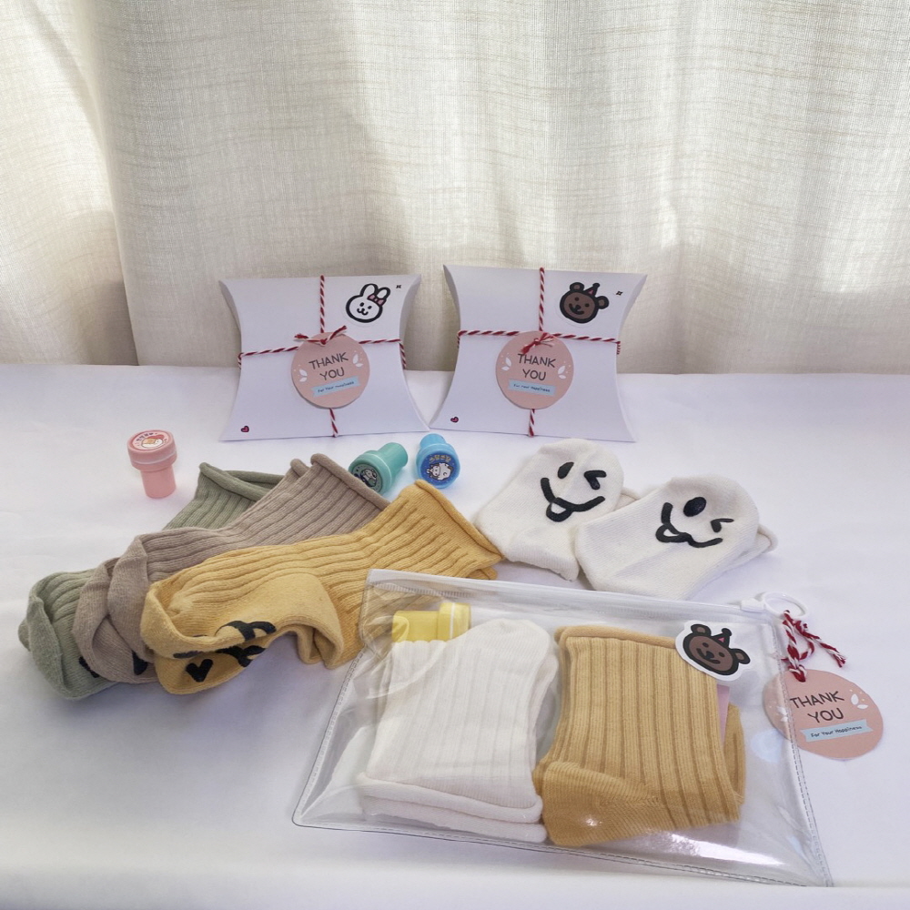 스마일 양말 구디백 어린이집 영어 유치원 생일 선물 답례품 이미지 6