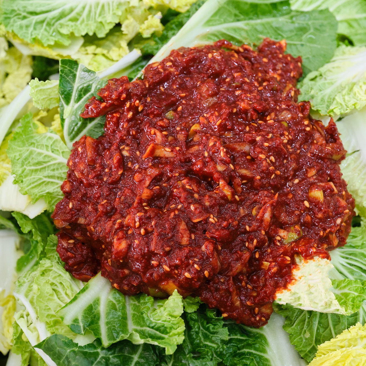 보름달김치 국내산 손수 만든 제철 완도 봄동겉절이 1kg, 1개 - 상세 이미지 4