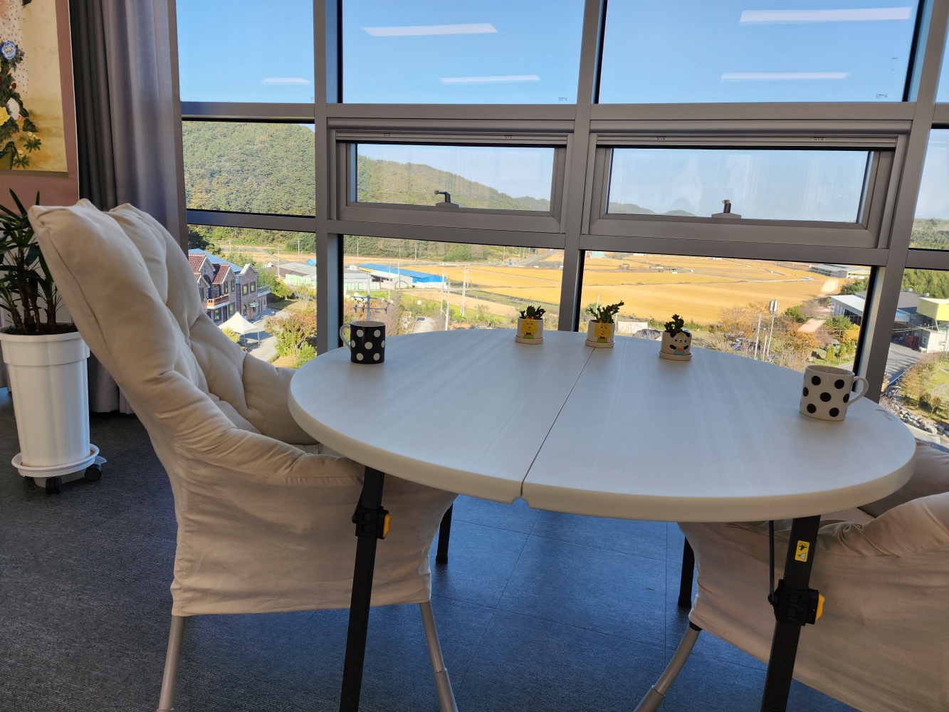 브로몰딩 원형 테이블 접이식 야외테이블 식탁 카페 행사용 1220 1520 1820