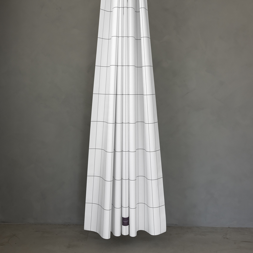 원세븐나인 패브릭 샤워커튼 L (180cm X 208cm), 네로우 그리드-블루그린 이미지 8