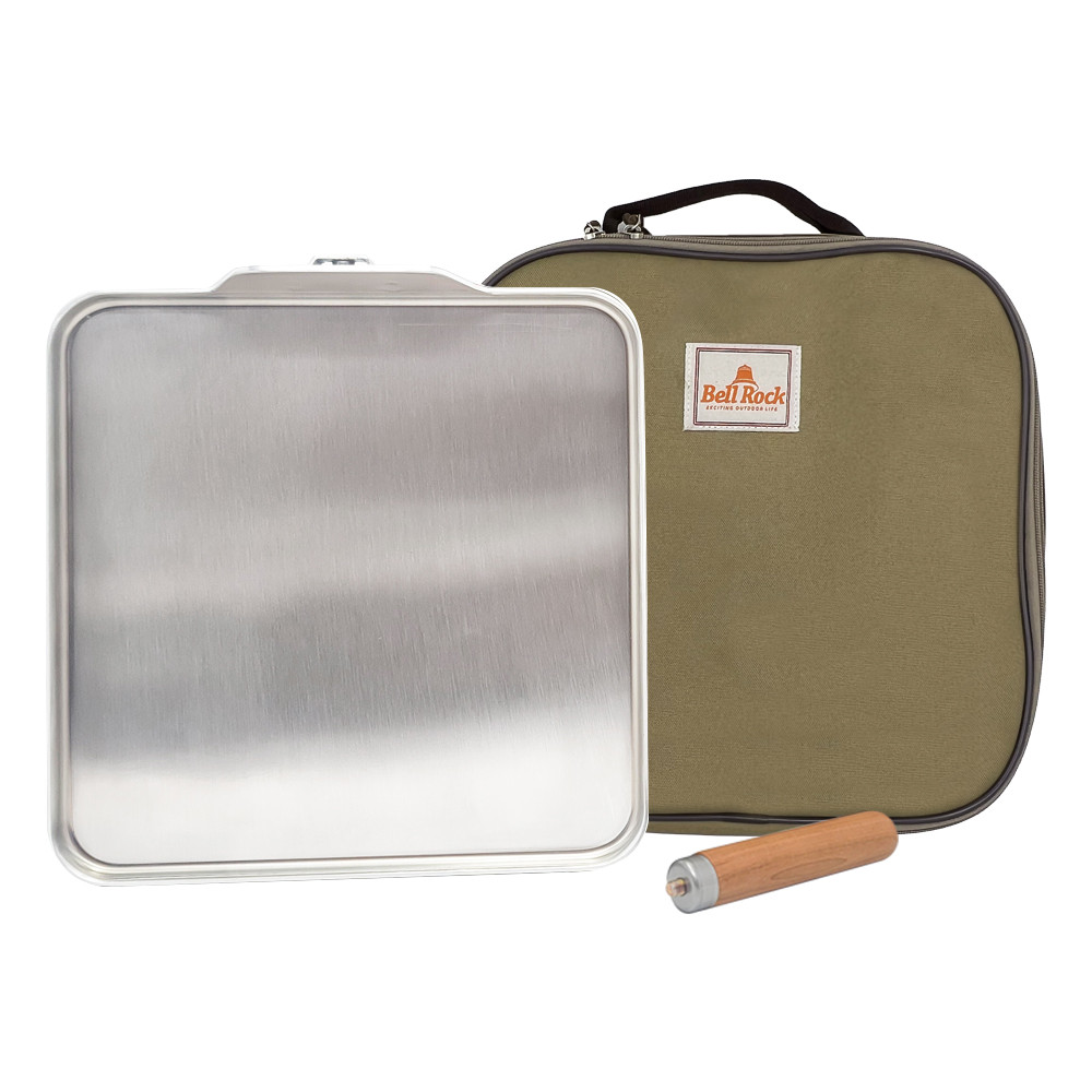 벨락 사각 그리들팬 스텐 / 캠핑그릴팬 통3중 스테인리스