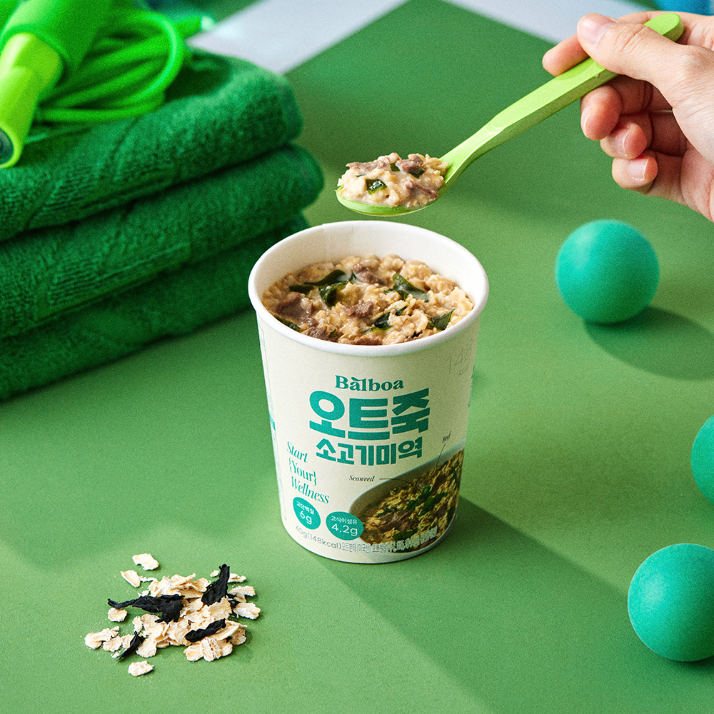 발보아 저당 오트죽 간편 오트밀 컵 40g 1개