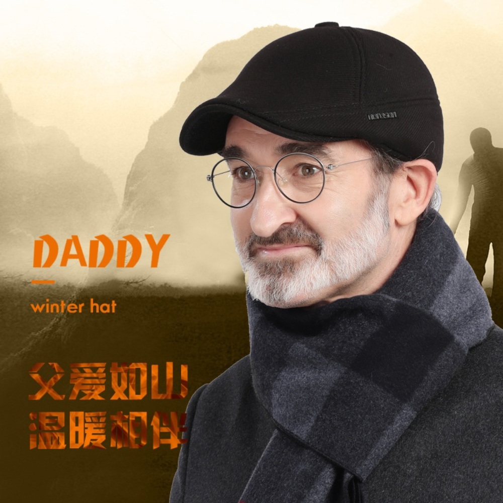 중년남성겨울모자 아버지 중년남성 방한용 노인 군밤 남성 캡모자 방한모자 아빠 귀덮개 모자 - 상세 이미지 2