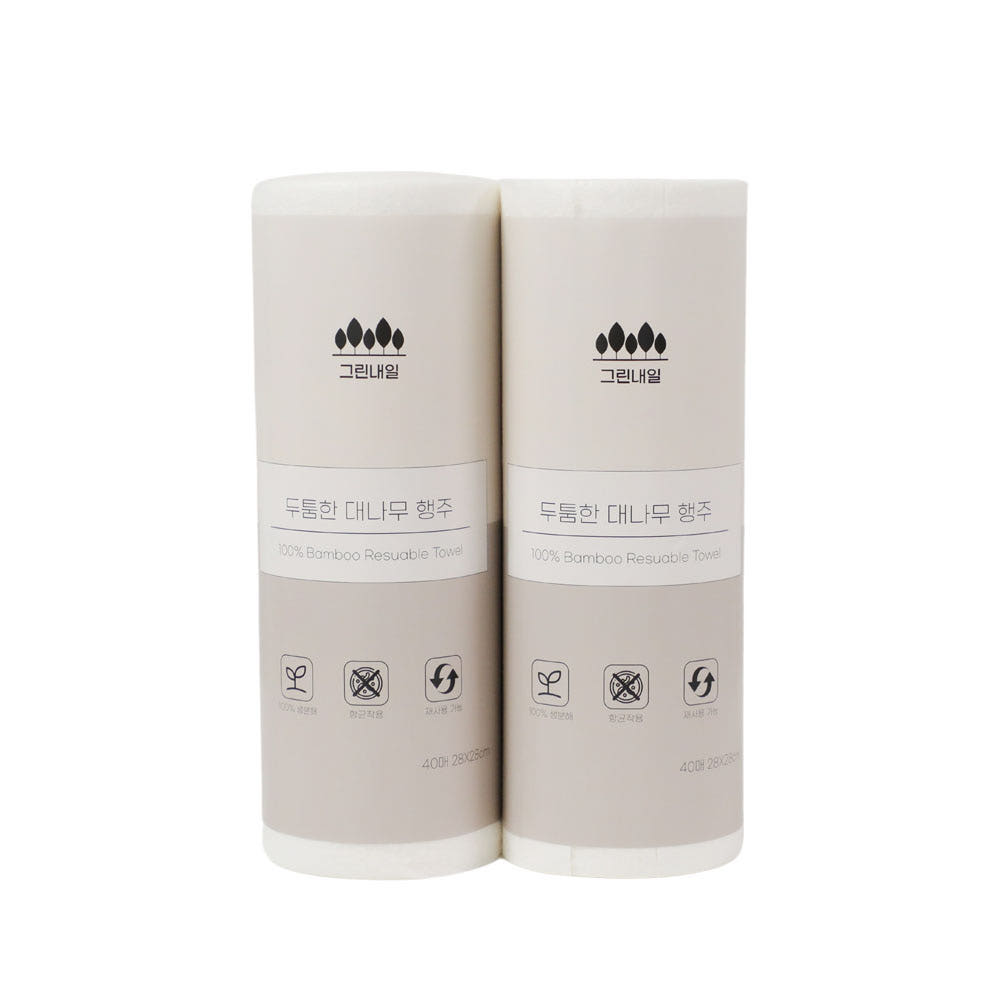그린내일 천연 대나무 행주 : 그린내일