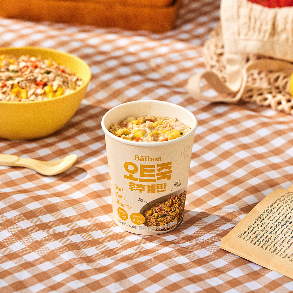 발보아 저당 오트죽 간편 오트밀 컵 40g 1개 - 상세 이미지 4