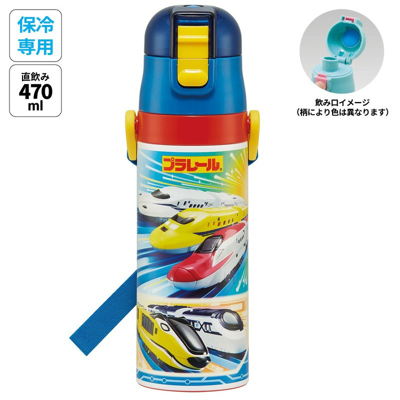스케이터 프라레일 원푸쉬 다이렉트 스테인리스 보틀 470ml SDC4 - 하카타몰