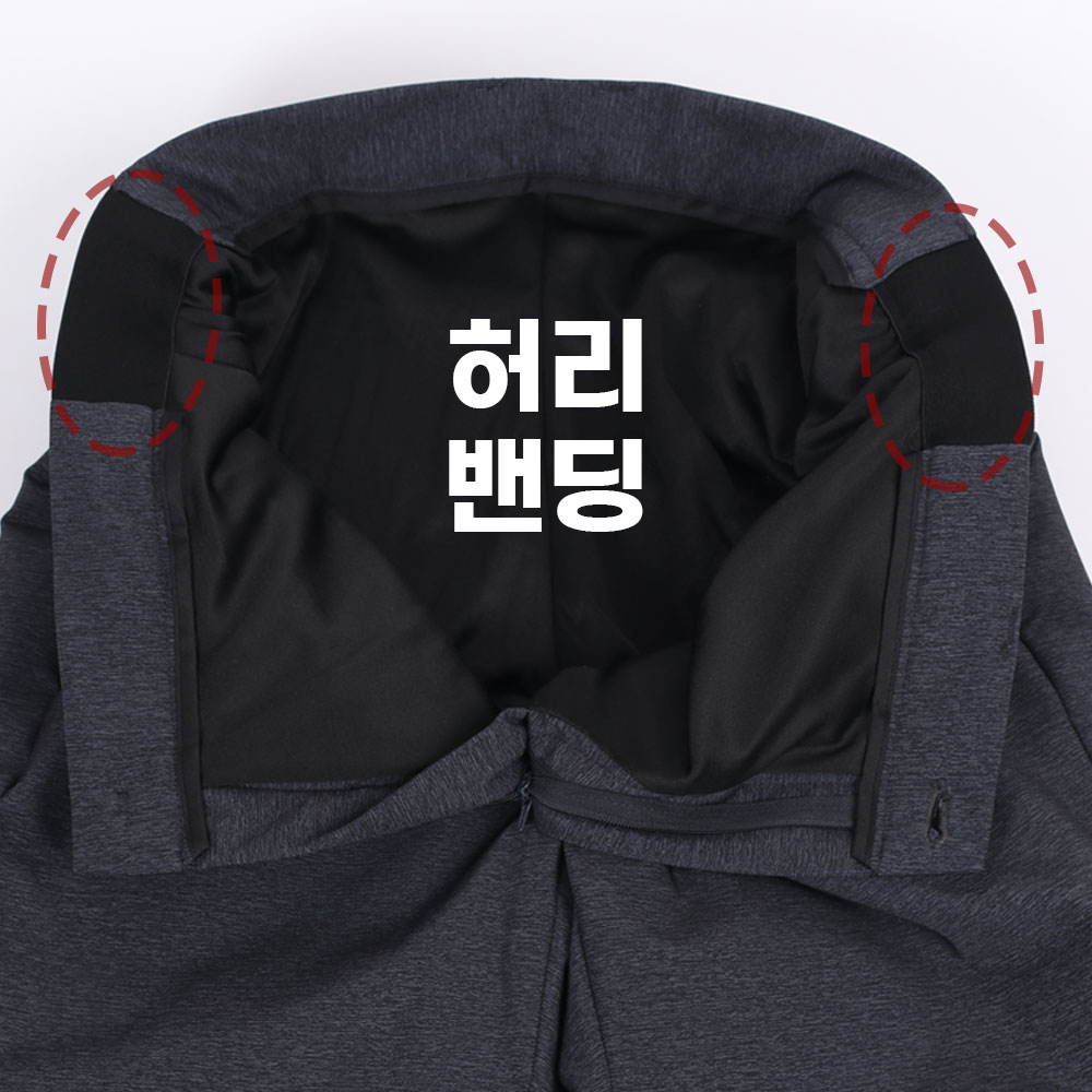 골프방한바지 남성골프패딩바지 방풍 밴딩슬랙스 - 상세 이미지 5