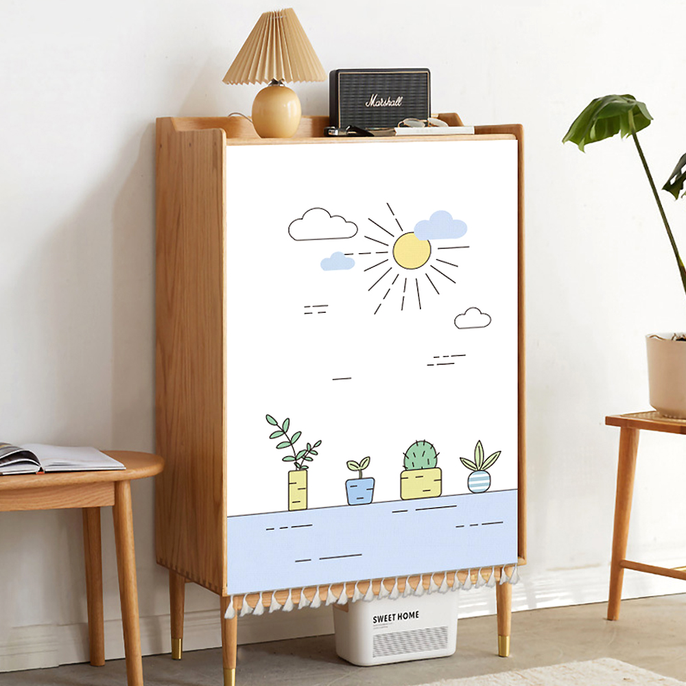 책장 선반 가리개 찍찍이 벨크로 붙이는 커튼 수납장 가림천 창문 가림막 6종 브라운캣 S