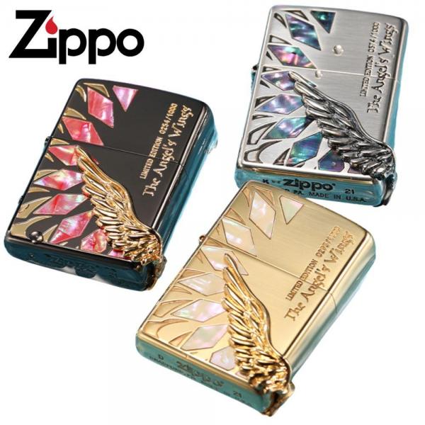 정품 지포라이터 일본판 한정 천연 조개껍데기 천사의 날개 선물용 Zippo 라이터 자계장식 친구생일선물 - 상품 이미지