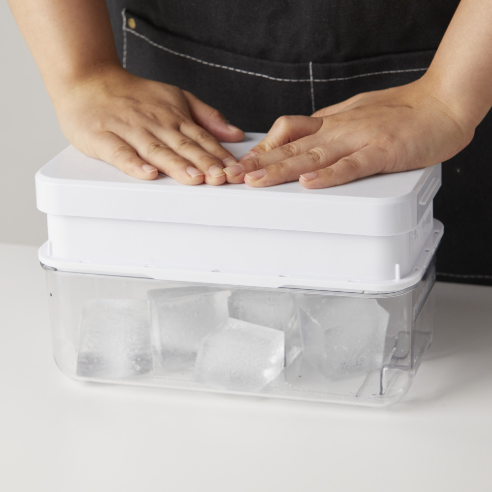 자이언트푸쉬 실리콘 얼음트레이 1단 세트 8구 하이볼 얼음틀 얼음보관통