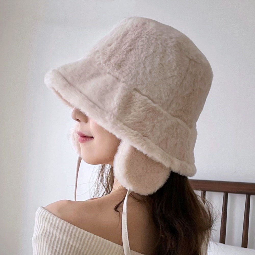귀도리모자 여성 겨울 귀달이 방한 군밤 털 스키 모자