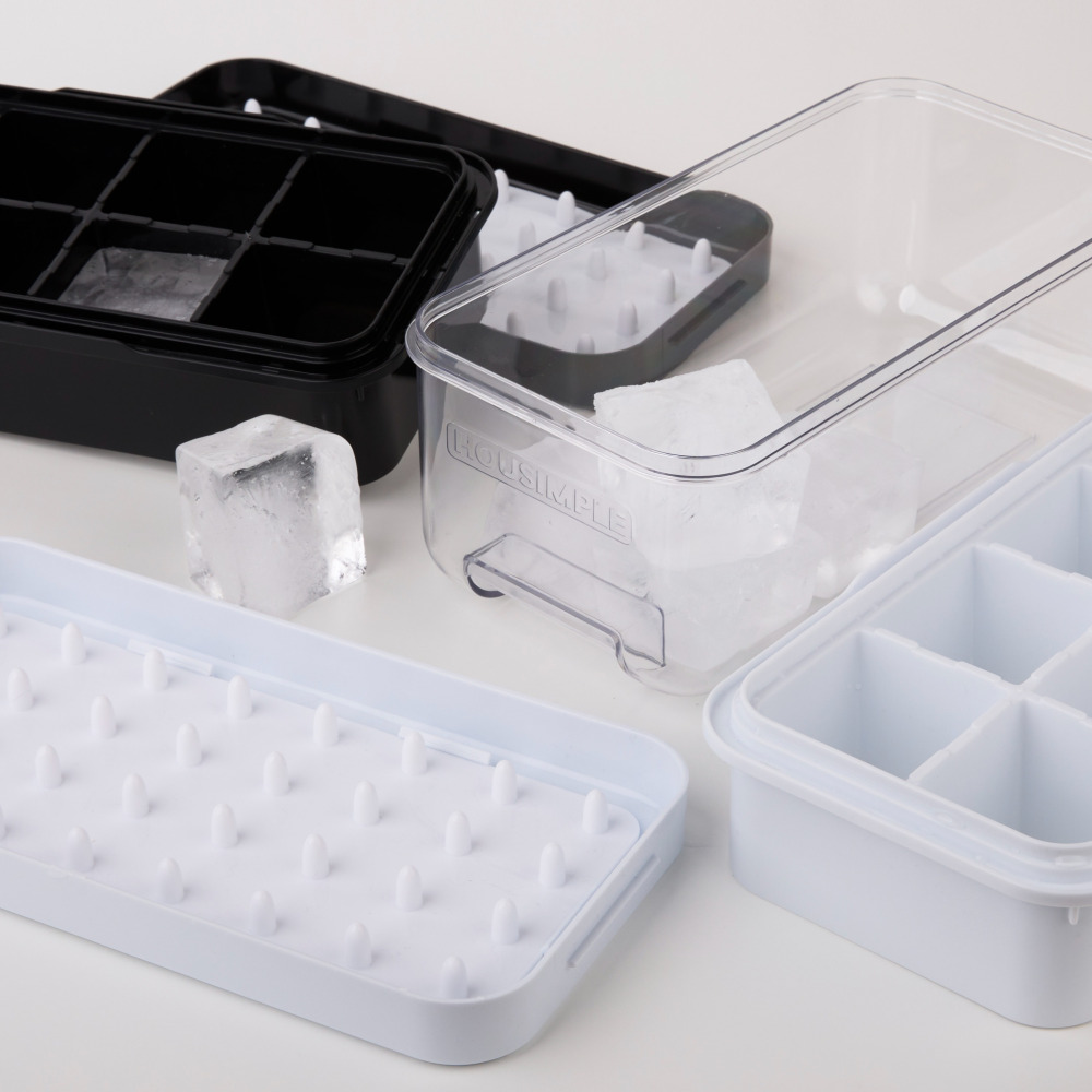 자이언트푸쉬 실리콘 얼음트레이 1단 세트 8구 하이볼 얼음틀 얼음보관통