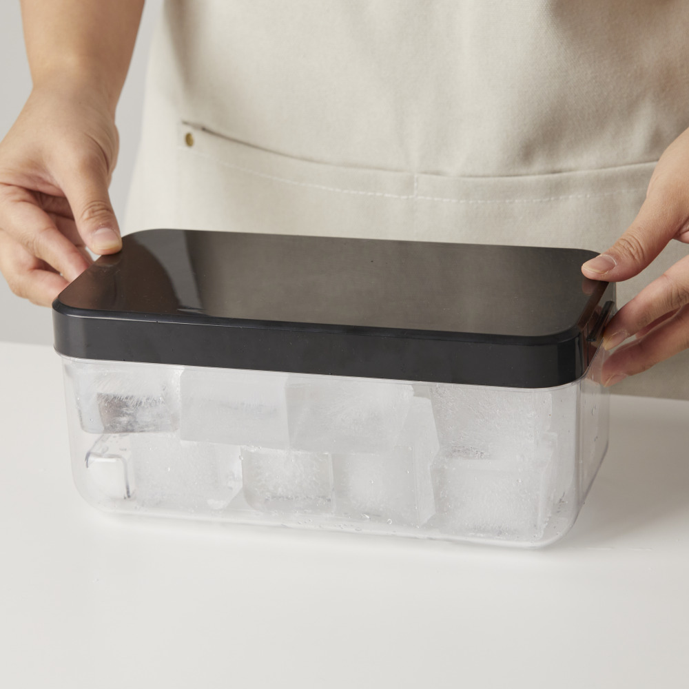 자이언트푸쉬 실리콘 얼음트레이 1단 세트 8구 하이볼 얼음틀 얼음보관통