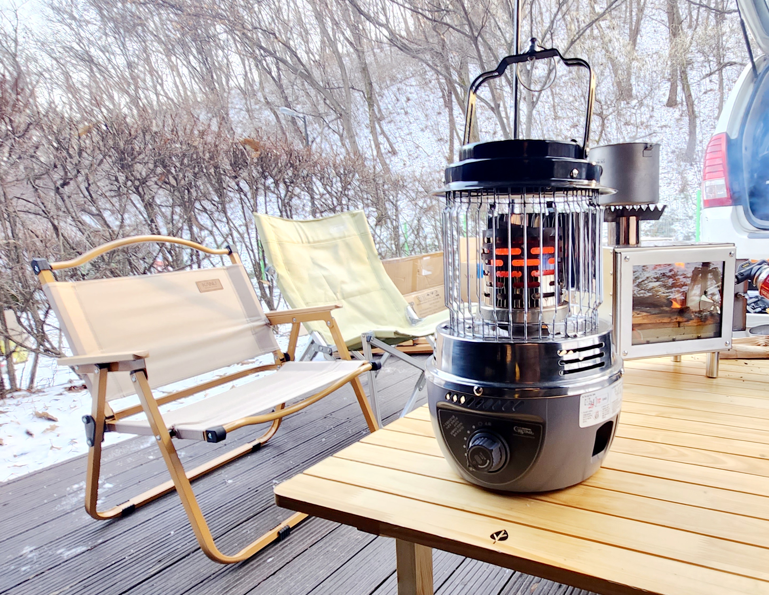 캠프365 캠핑 부탄가스히터 가스난로 휴대용히터 동계 대원난로 휴대용 차박 낚시 차박