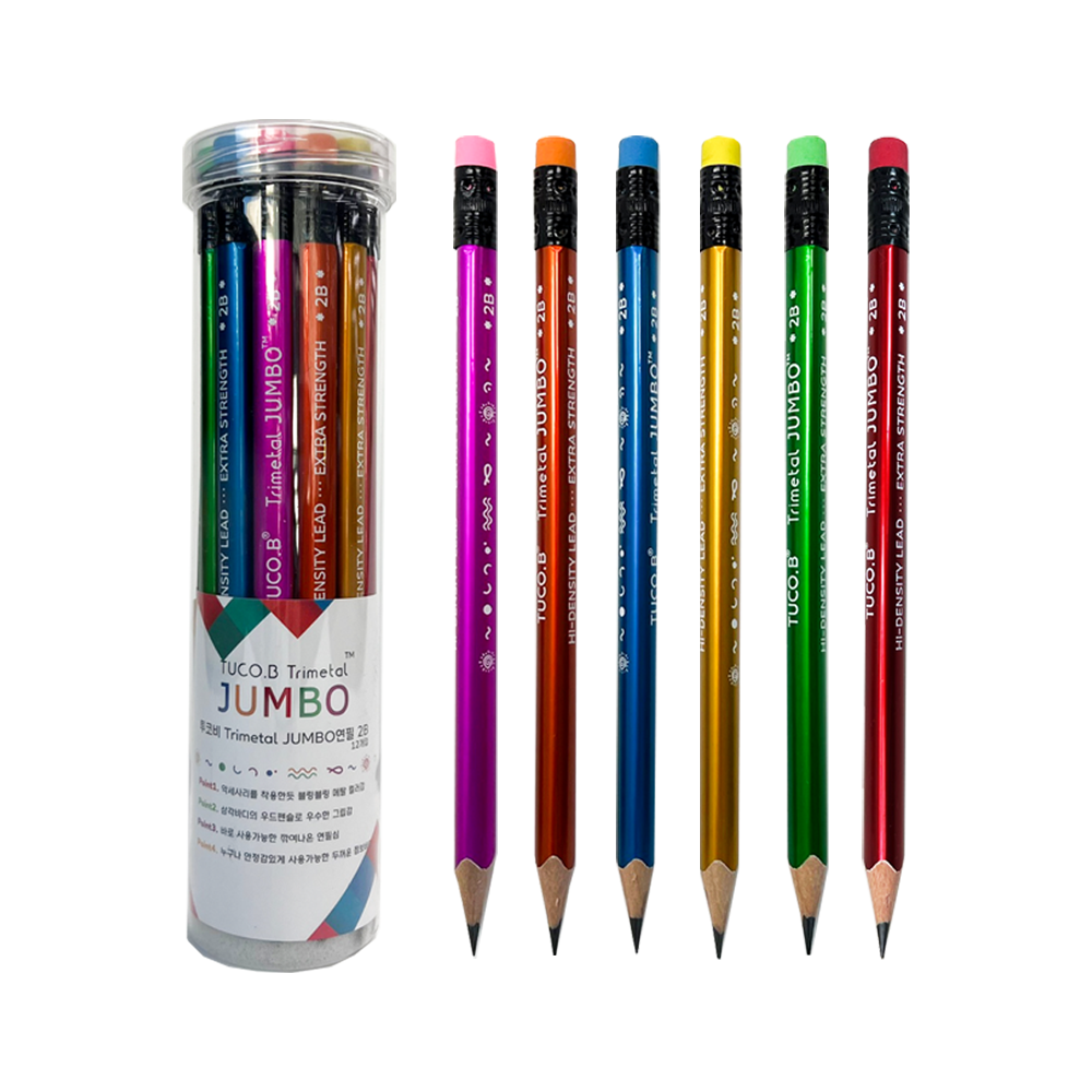 투코비 Trimetal 삼각 점보 연필 TC-P08 12개입 2B 제품 이미지
