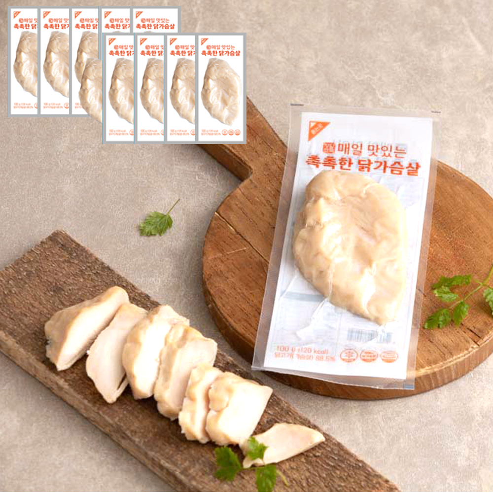 맛있는 소스 닭가슴살 냉동 운동용 대용량 5종 스팀, 100g, 10개
