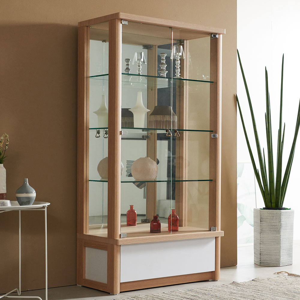 스코나 허스트 760 4단 양주장(서랍형) 유리 진열장 장식장