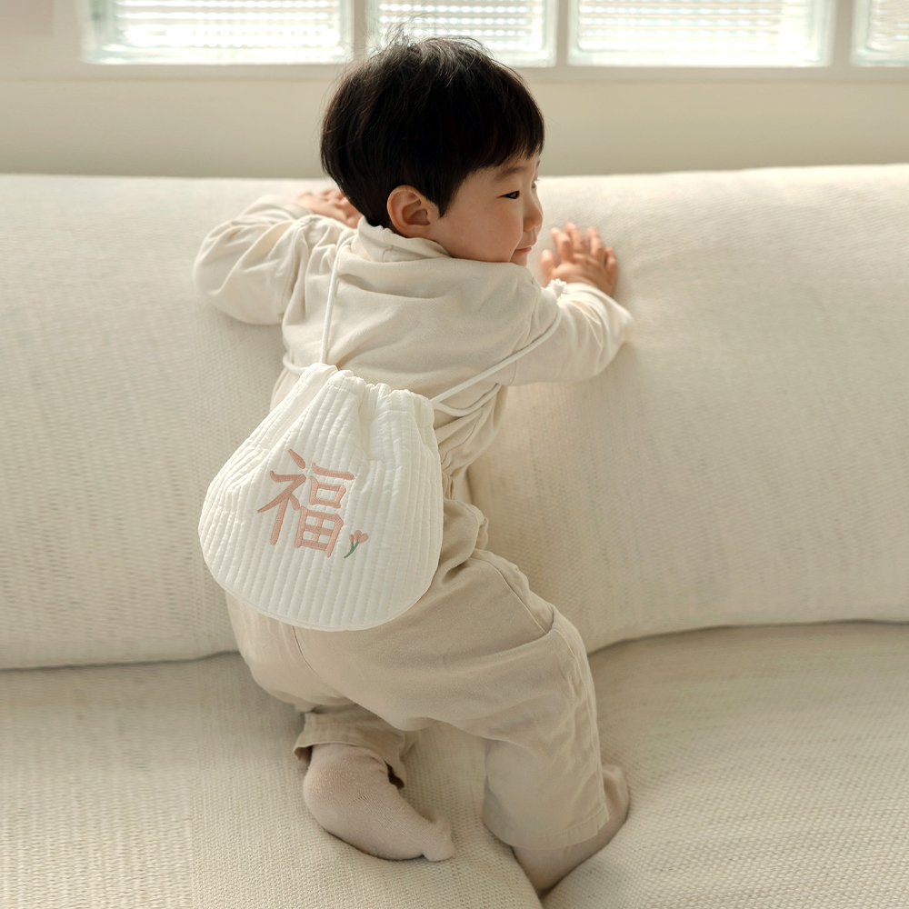 아기 복주머니 용돈가방 자수 복주머니 아기 용돈주머니