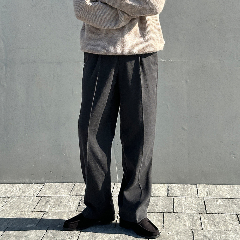 남자겨울슬랙스 세미와이드슬랙스 기모슬랙스 제품 이미지