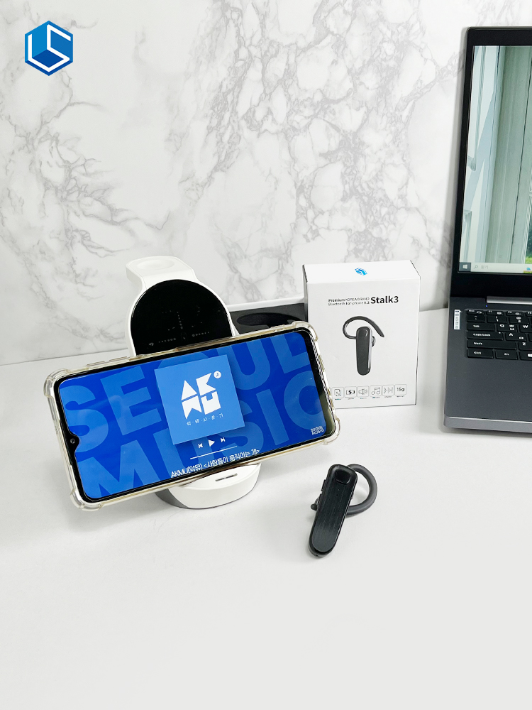 람쏘 신제품 에스톡3 LS-Stalk3 블루투스 퀄컴 칩셋 노이즈캔슬링 핸즈프리 귀걸이형 한쪽 통화용 품질좋은 오픈형 업무용 헤드셋 무선 모노 이어폰