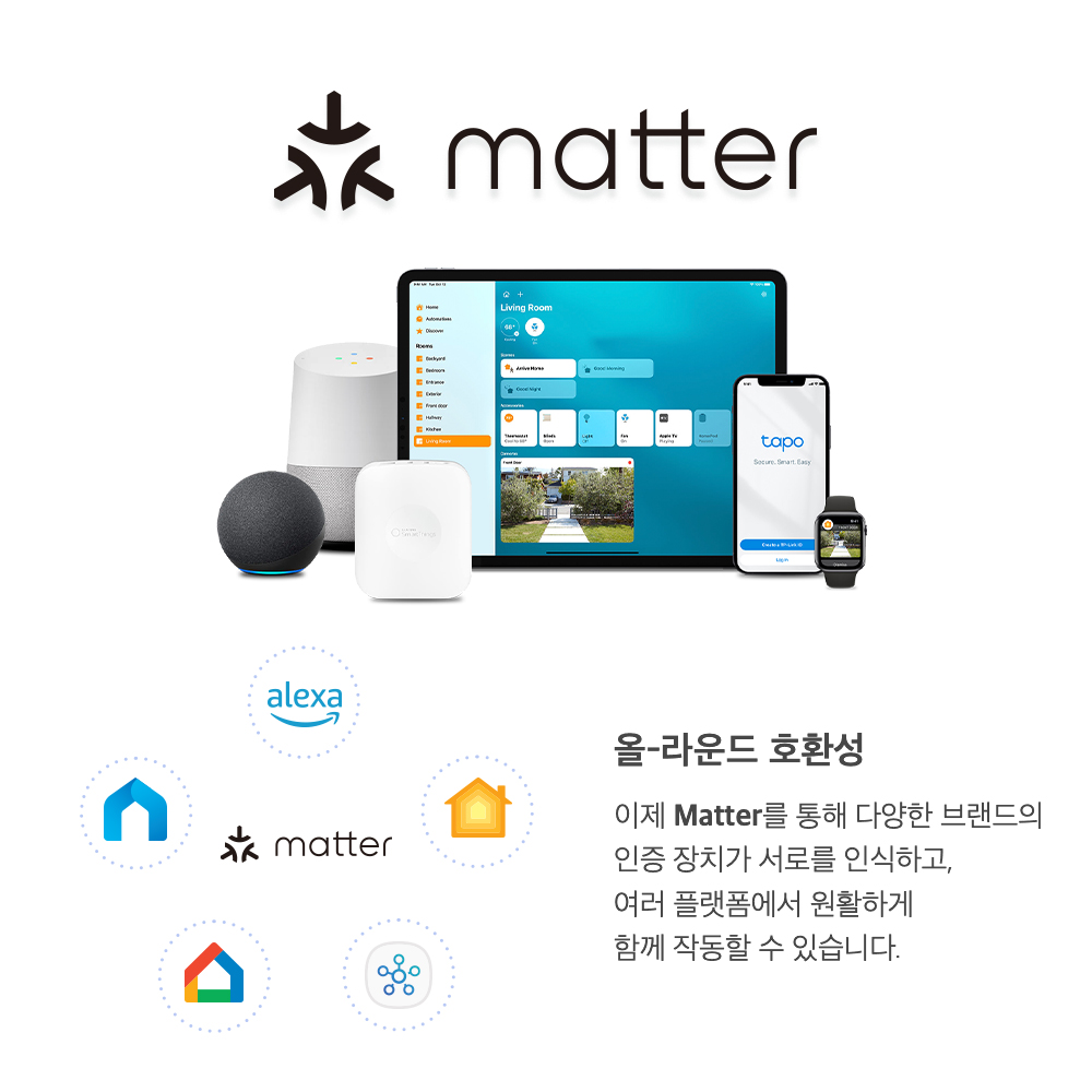 티피링크 Tapo P100M 10A 스마트플러그 Wi-Fi 타이머 콘센트 화이트, 1개 - 상세 이미지 3