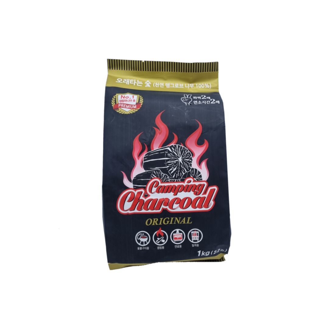 우주캠핑 캠핑숯 1kg 천연 맹그로브 숯 바베큐 구이용 - 상세 이미지 2