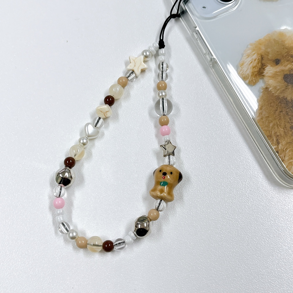 비즈 스트랩 석기시대 강아지