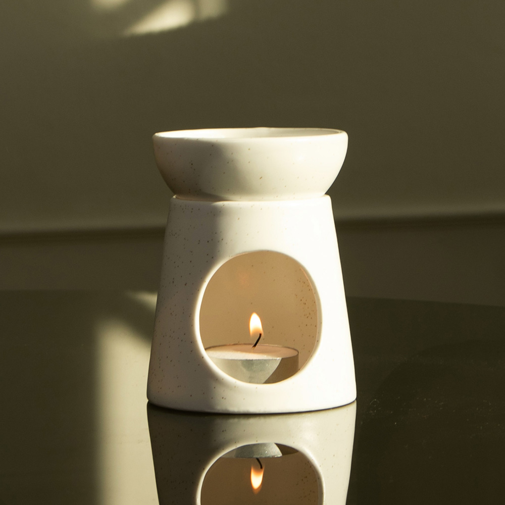 아로니카 세라믹 접시 오일버너 램프 아로마 에센셜오일 워머 세트