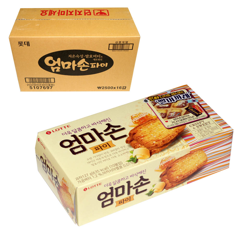 롯데 엄마손파이 127g x 16개입 1박스 : 주식회사 세븐스타몰