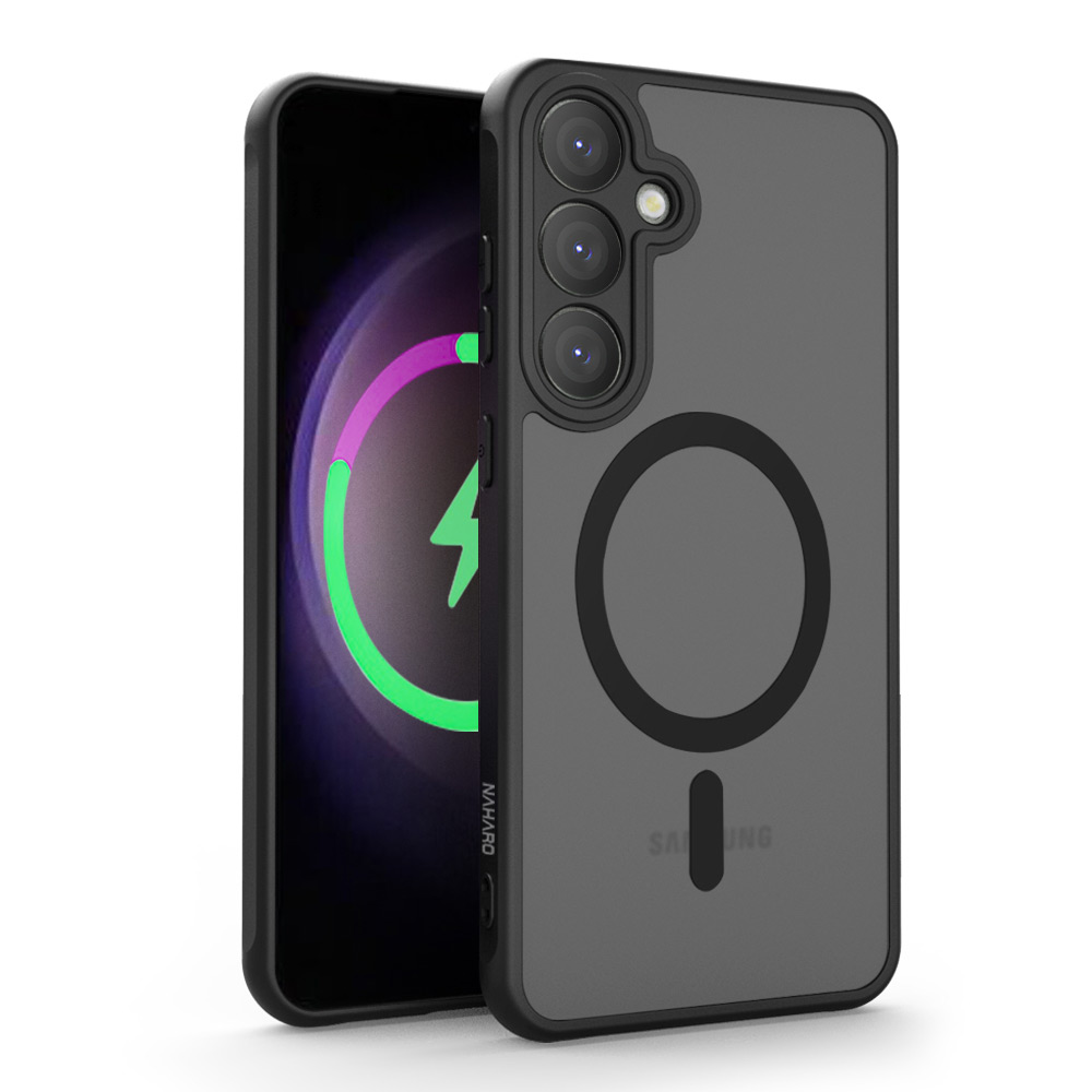 나하로 맥세이프 케이스 아머 하이브리드 블랙, 갤럭시S24 FE