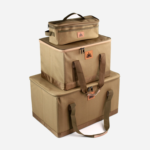 KOOLMAN 쿨맨 캠핑 키친툴 가방 조리도구 소품 수납 골든브라운