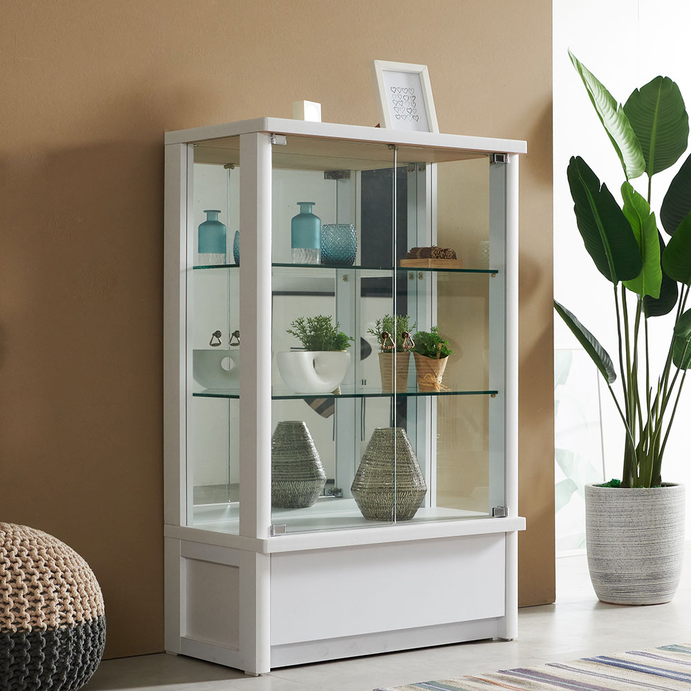 스코나 허스트 760 3단 양주장(서랍형) 유리 진열장 장식장